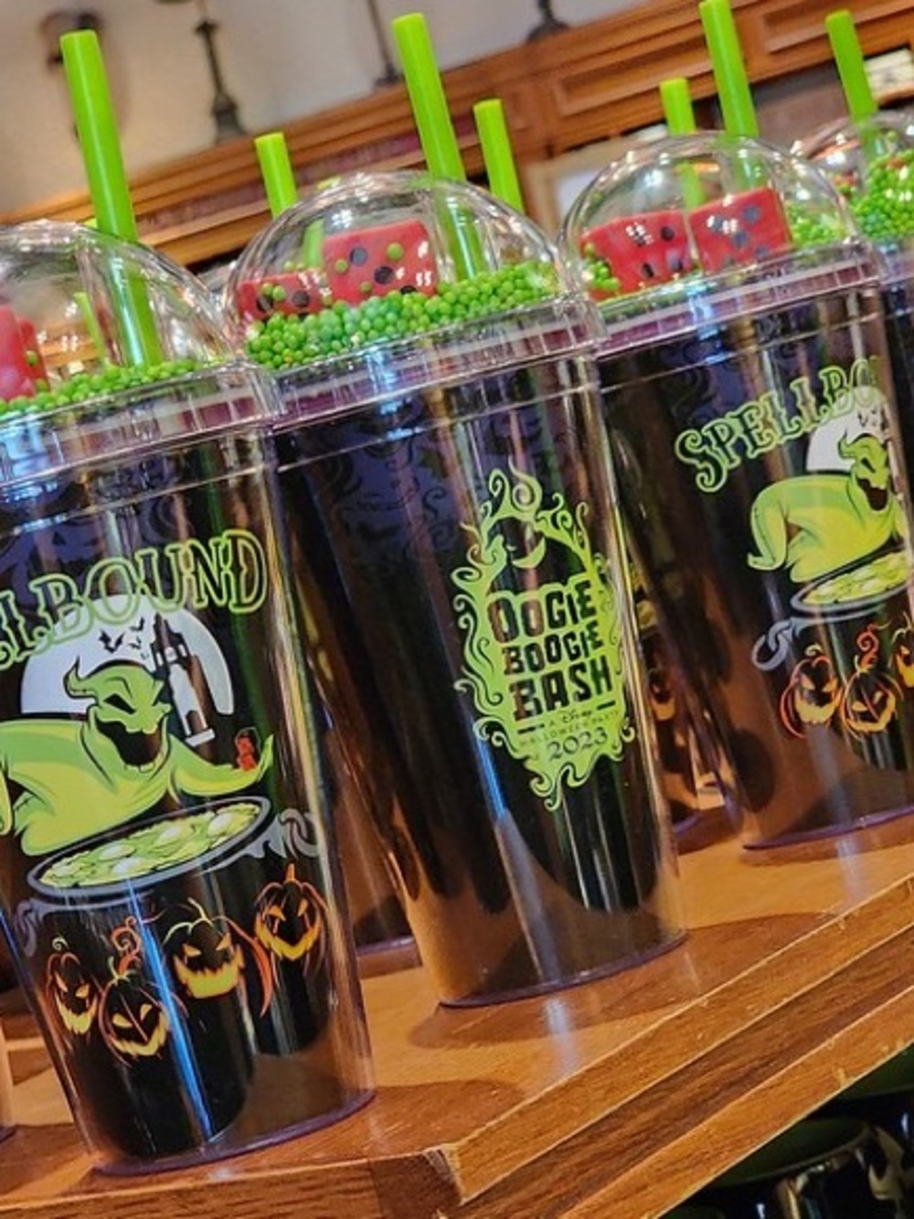 Disney Parks Exclusive Oogie Boogie Bash 2023 Halloween Dome Dice Tumbler